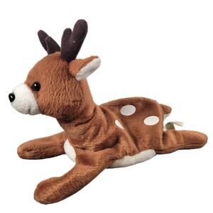 Vintage 1996 Zangeen Deer Plush Toy Brown White Spots 8" Soft Animal